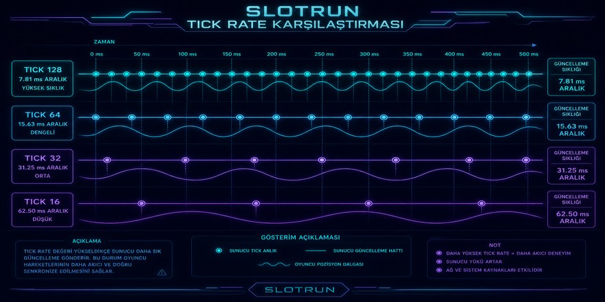 Slotrun 128 Tick Rate Sunucu Güncelleme Diyagramı